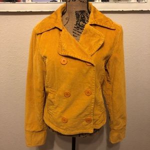 Yellow Corduroy Jacket 🧥Peacoat style 🦊